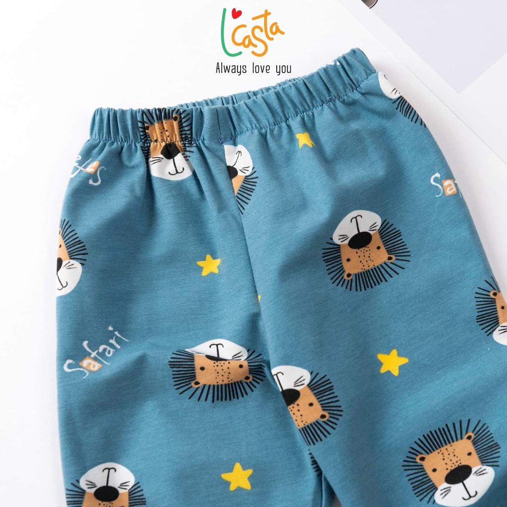 Bộ dài tay thu đông cài vai bé trai 2 đến 6 tuổi L'Casta