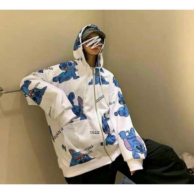 Áo Hoodie Nam Stitch Bigsize - Áo Khoác Nỉ Ulzzang form rộng - Áo khoác nam trơn Uni Mùa Đông