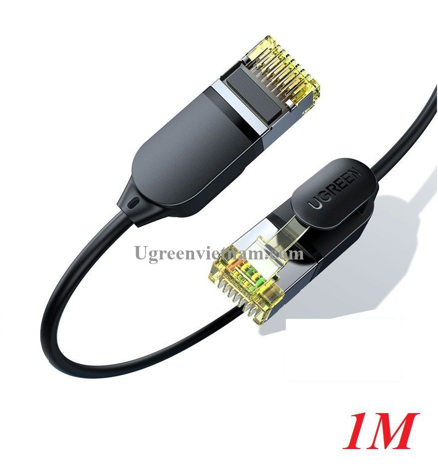 Ugreen 80415 1M 10Gbps màu đen cáp mạng CAT7 siêu mỏng nhỏ 0.38mm NW149 - Hàng chính hãng