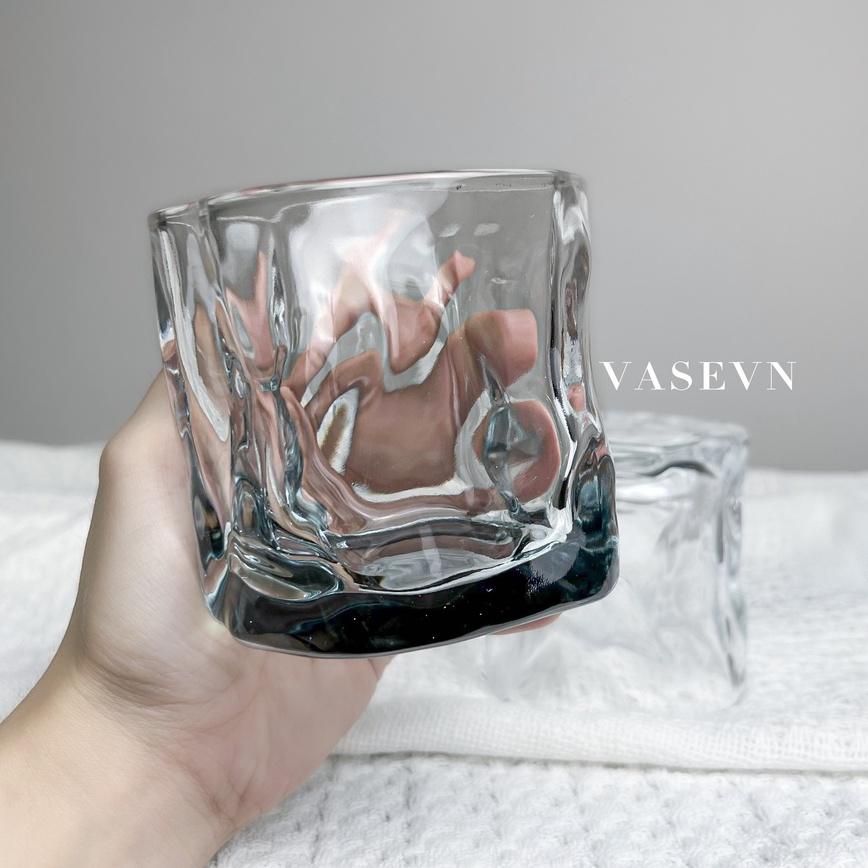 Ly Cốc Thủy Tinh Cao Cấp - Kiểu Dáng Gợn Sóng - Sang Trọng - Hiện Đại