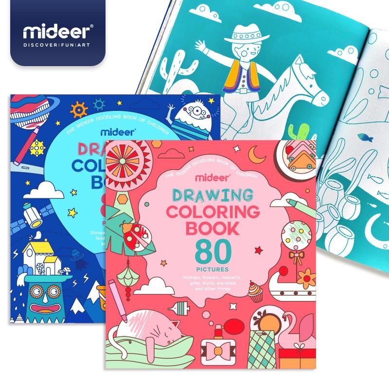 Đồ chơi thủ công 80 bức tranh tô màu cho bé Mideer Drawing Coloring, đồ chơi sáng tạo cho bé 2,3,4,5,6 tuổi