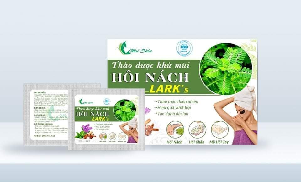 Bột Thảo dược khử mùi hôi nách, hôi chân,mồ hôi tay chân LARK'S