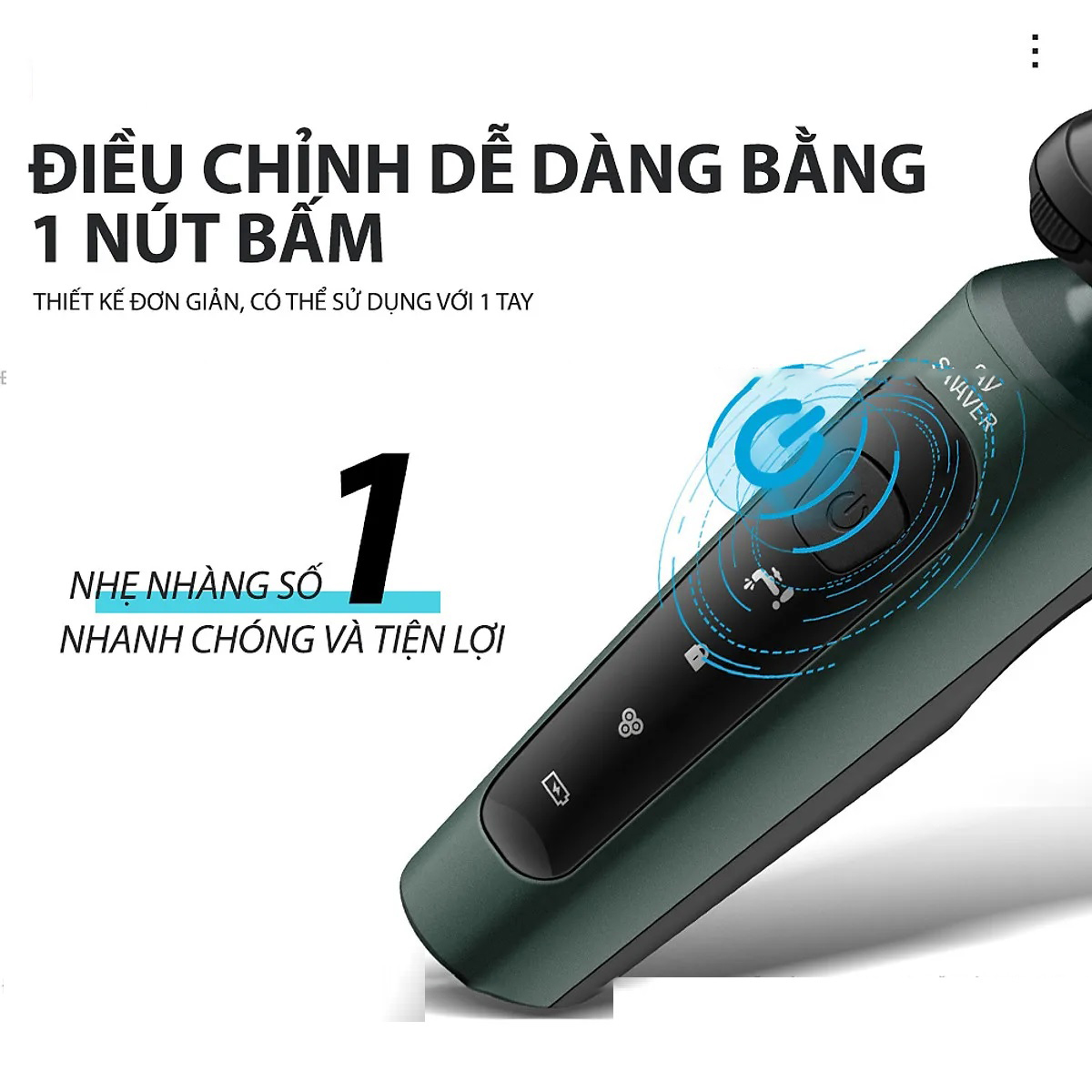 Máy cạo râu 9D SHAVER cao cấp loại 4in1 chống nước chuẩn IPX7