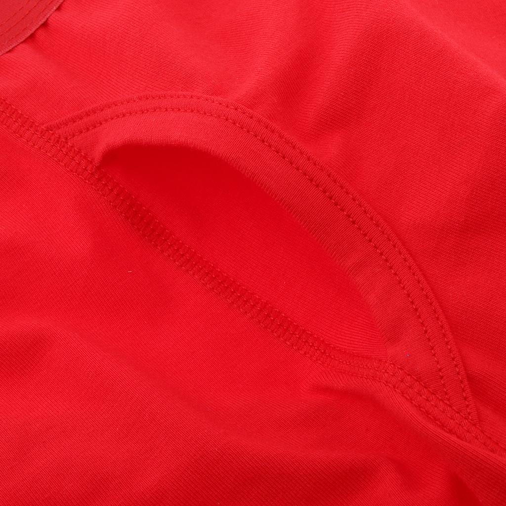 Men's Cotton Boxer Briefs Middle Rise Trunks Underwear Solid Color Plus Size