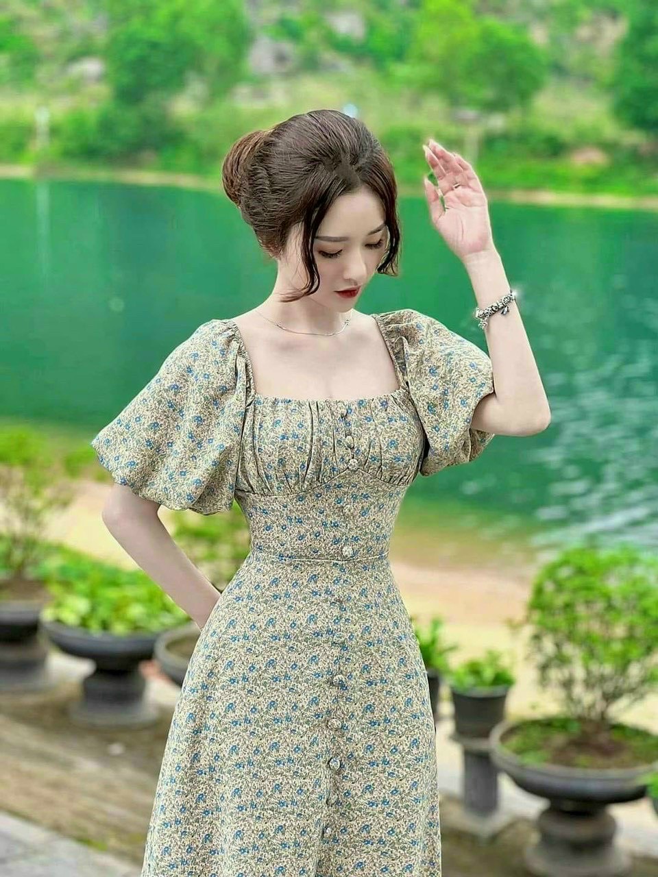 ĐẦM TAY PHỒNG NÚT BỌC