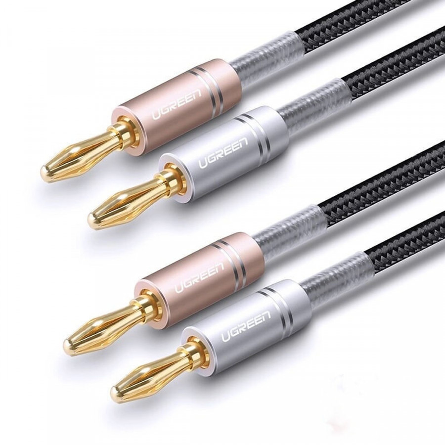 Speaker Cable With Gold Plated Banana Plugs 1M Av152 - 50536 Ugreen ( Hàng Chính Hãng )