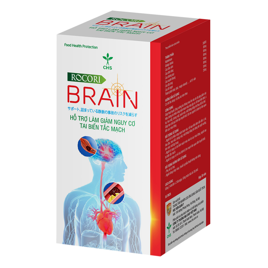 Thực phẩm bảo vệ sức khỏe Viên Rocori Brain (30 Viên / Hộp)