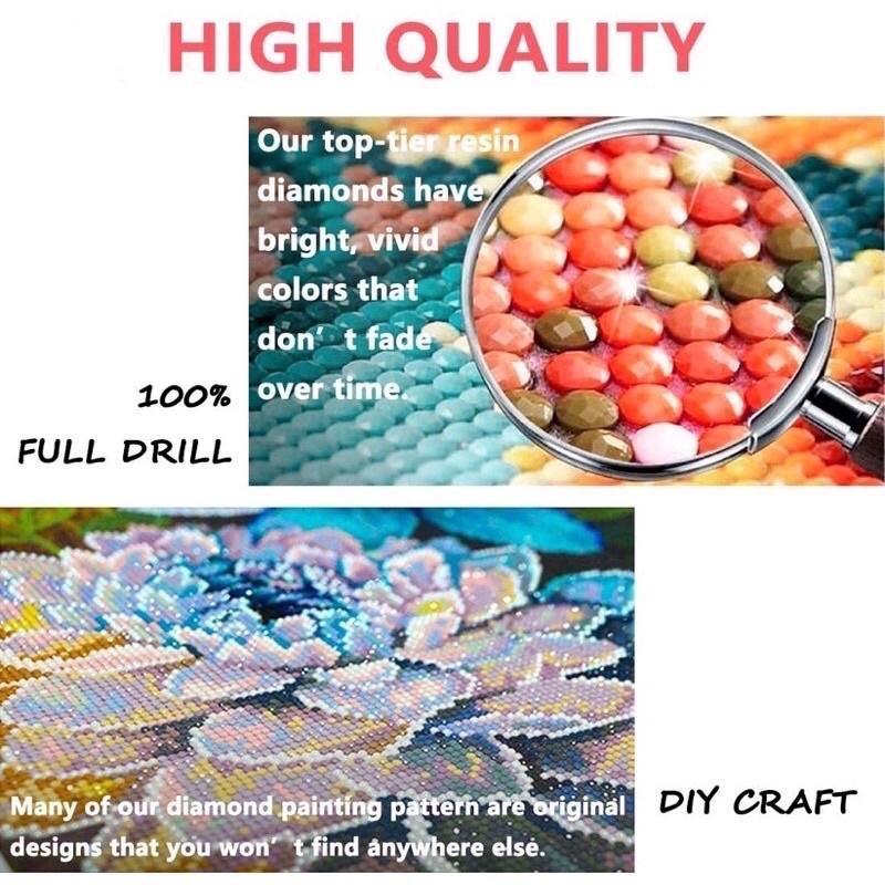 Tranh đính đá tự làm, tranh gắn đá 5D tự hoàn thành với họa tiết hình cô gái DIY BTS