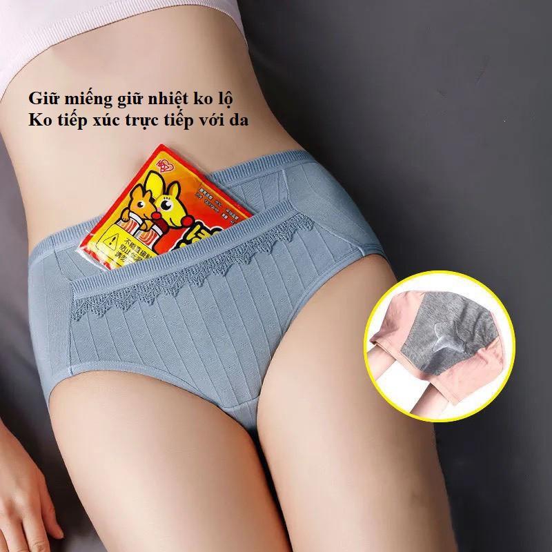 Quần Lót Nữ Nguyệt San Chống Tràn Có Túi Đựng Miếng Dán Giữ Ấm Bụng 006