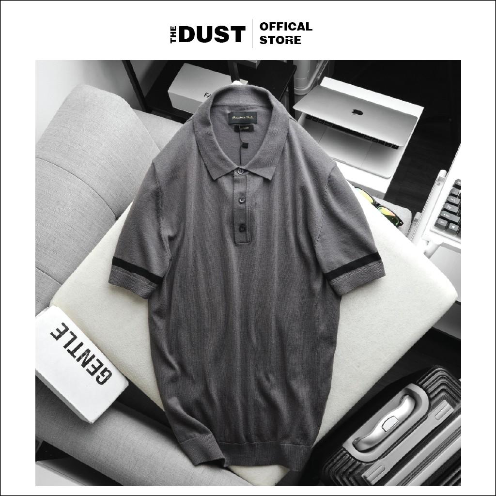 Áo len nam ngắn tay cổ bẻ phối tay MS, chất len cao cấp, phong cách trẻ trung lịch lãm - THE DUST