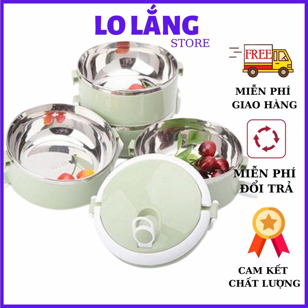 Hộp đựng cơm lúa mạch giữ nhiệt 2 tầng , camen ruột inox 2 tầng , cơm giữ nhiệt 2 tầng