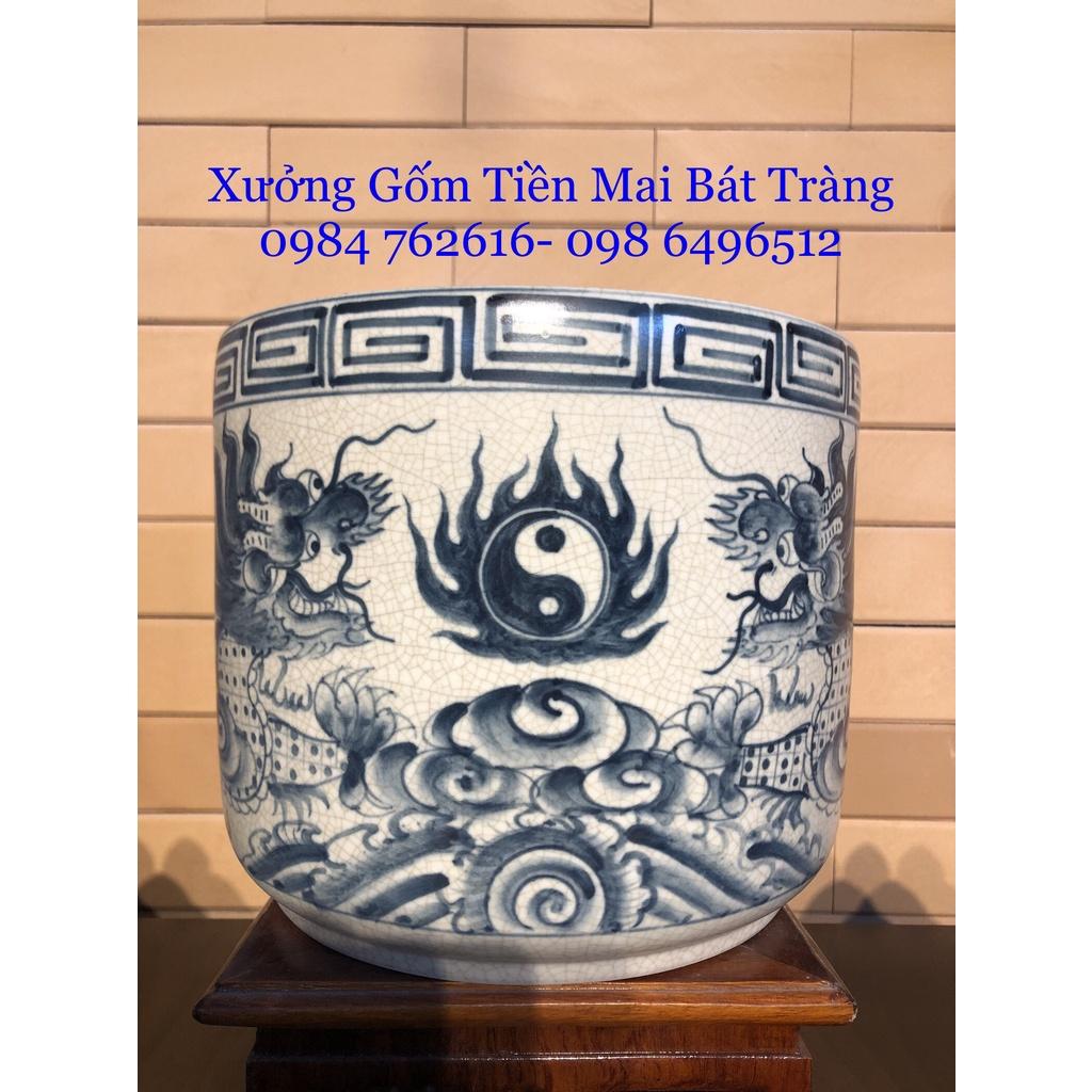 TT02- Bộ thờ Thần tài Men rạn giả cổ vẽ tay thủ công 100%