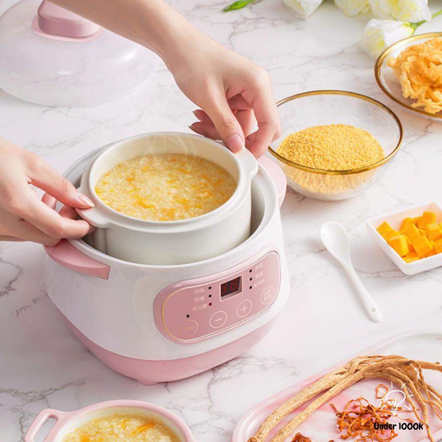 Nồi Hầm Đa Năng 4 Trong 1, Nồi Nấu Cháo, Ninh, Hầm Cách Thủy - Nấu Đồ Ăn Dặm Cho Bé Siêu Tiện Lợi