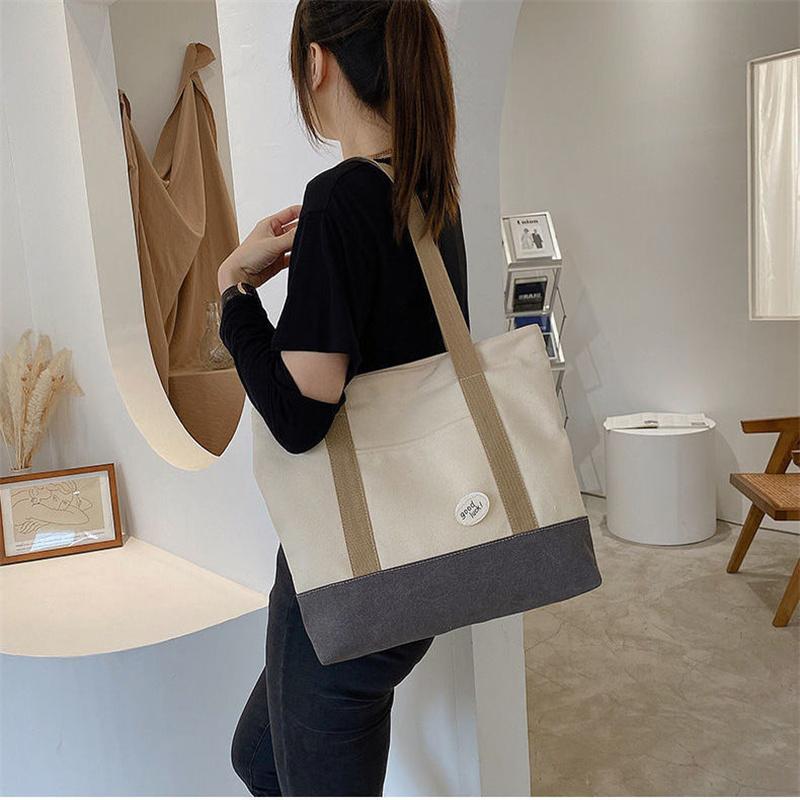 Balo Nữ Túi Tote Canvas Nữ Sinh Viên Đại Học Công Suất Lớn Đeo Vai Vải Bố Du Lịch Túi Túi Xách Đi Biển Cho người Phụ Nữ