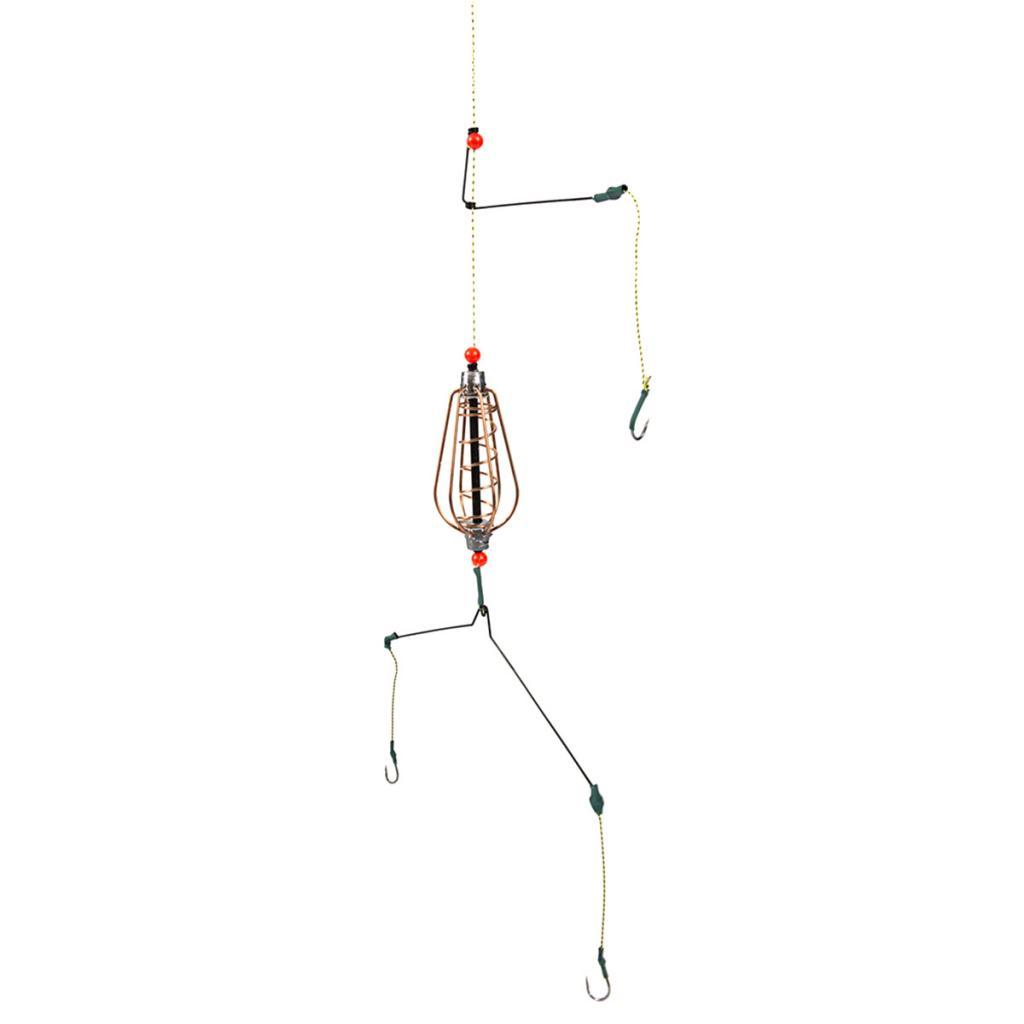 6xSpring Fishing Feeder Lead Thrower Carp Method Fishing Bait Cage 15/20/25g