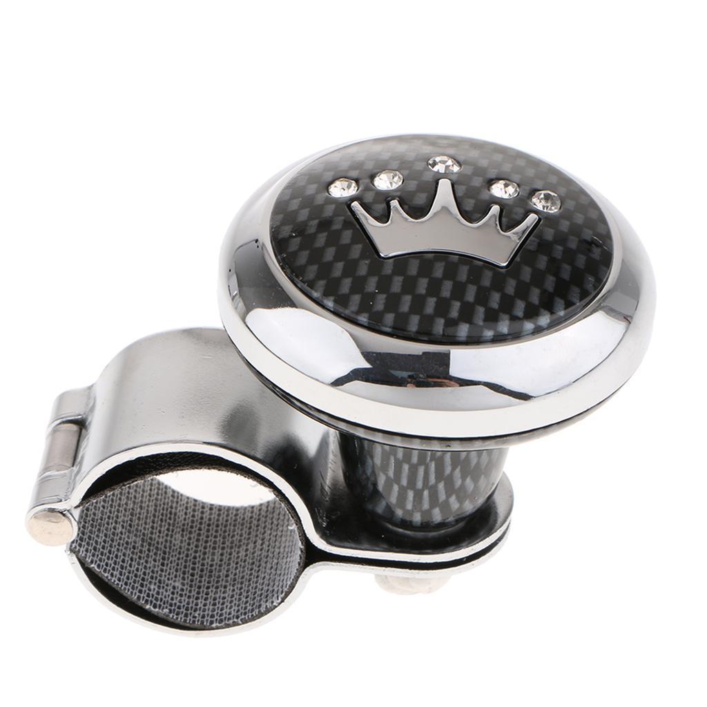 2X Auto Carbon Steering Knob Aid Handle Universal