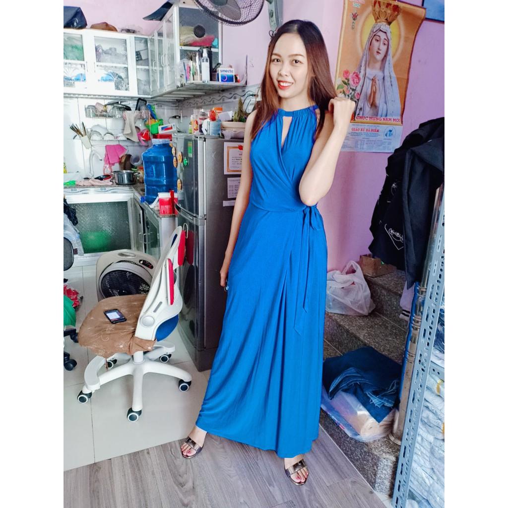đầm maxi dự tiệc-đi biển 50-100kg(ms: MX763