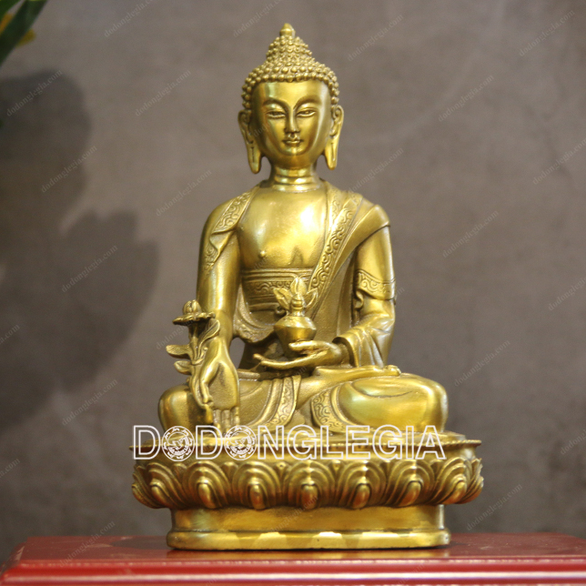 Tượng Phật Dược Sư Bằng Đồng Cao 21cm Bằng Đồng Lê Gia