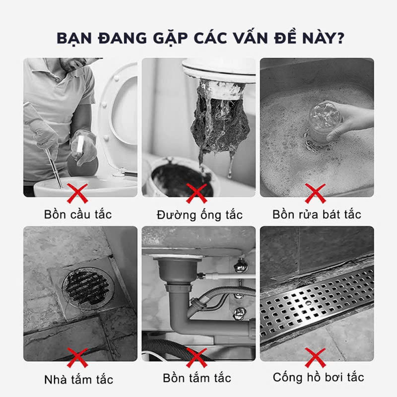 Bột Thông Tắc Cống Thần Thánh Hương Chanh Bạc Hà (05 hộp)