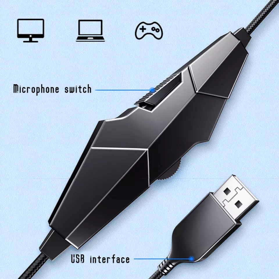 MC GH152 - Tai nghe gaming chuyên nghiệp có dây, có micrô cho máy tính PS4 PS5 Xbox One, Âm thanh nổi