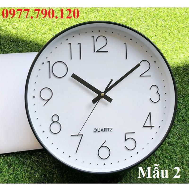 Đồng hồ treo tường trang trí đẹp, Máy Quartz kim trôi êm ái.