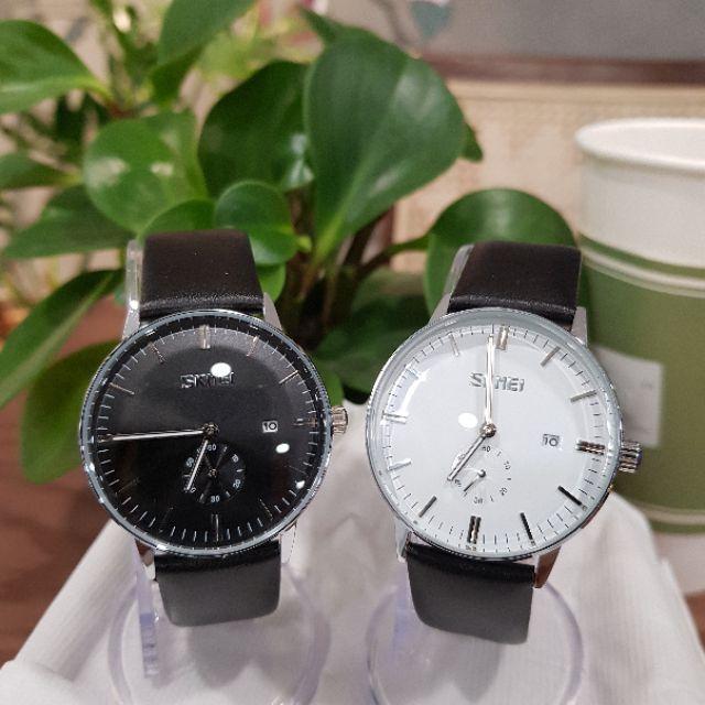 Đồng hồ nam Skmei dây da giá rẻ chống nước chính hãng Tony Watch 68