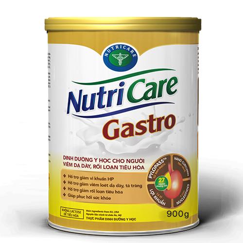 Sữa bột Nutricare Gastro dinh dưỡng y học cho người viêm dạ dày, rối loạn tiêu hoá (900g)