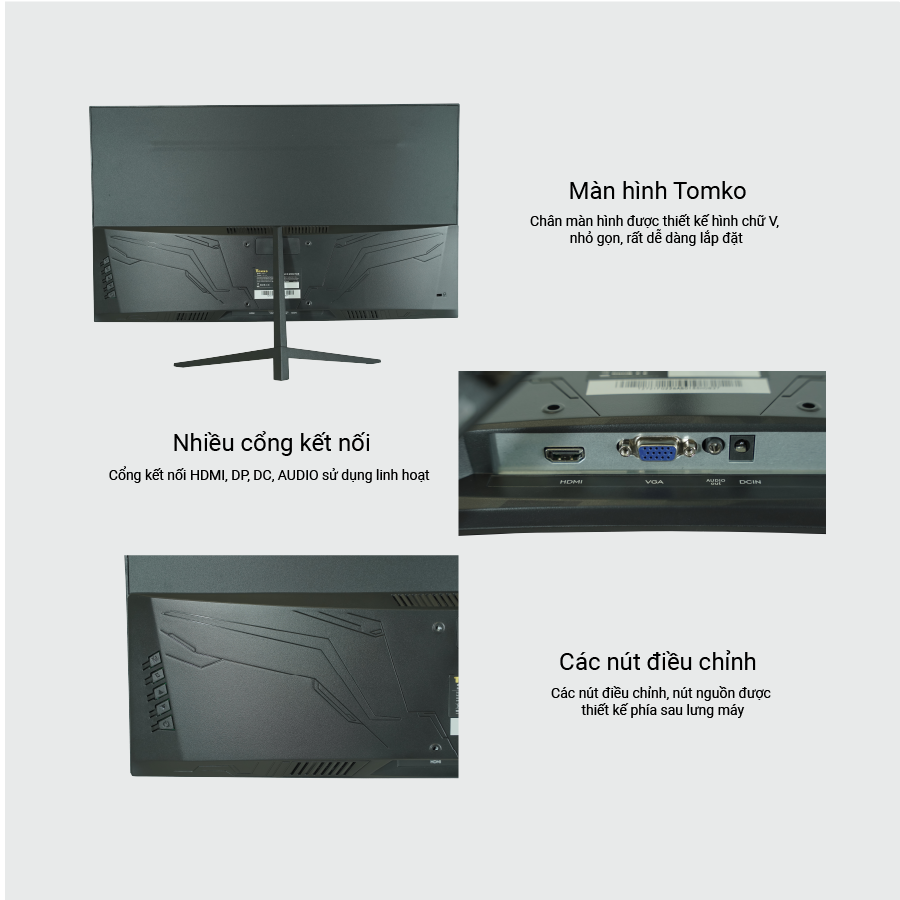 Màn hình máy tính Tomko 27 inch,Tomko T2721FC 27&quot; FHD VA 75Hz 5ms - Hàng chính hãng TOMKO