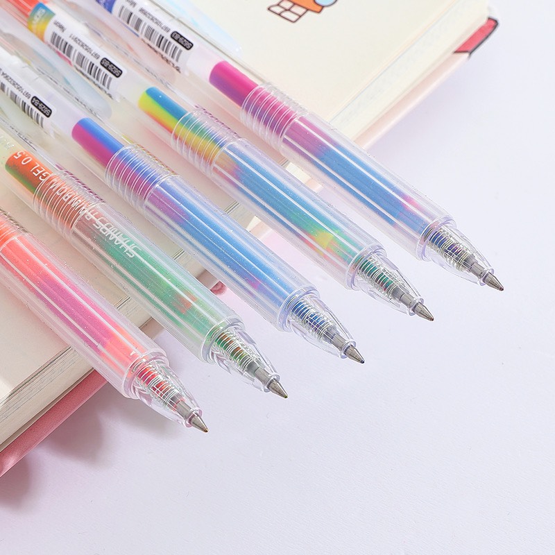 Bút Gel Cầu Vồng Pastel Mực Đổi Màu Ngòi 1.0mm Trang Trí Sổ, DIY Siêu Đẹp