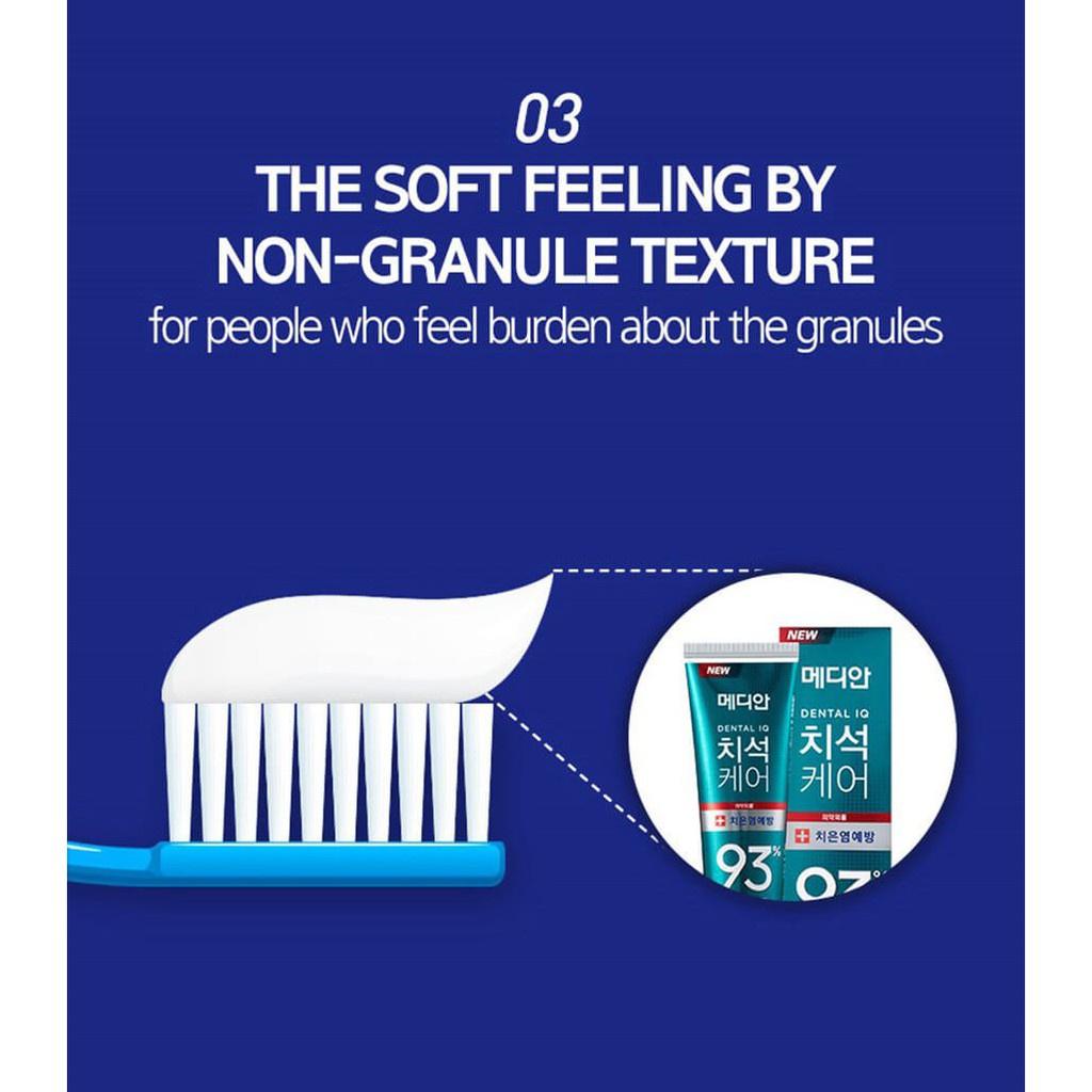 Kem Đánh Răng Hàn Quốc Trắng Răng Median Dental IQ 93% Breath Care Chống Sưng Nướu Hương Chanh 120g - Xanh