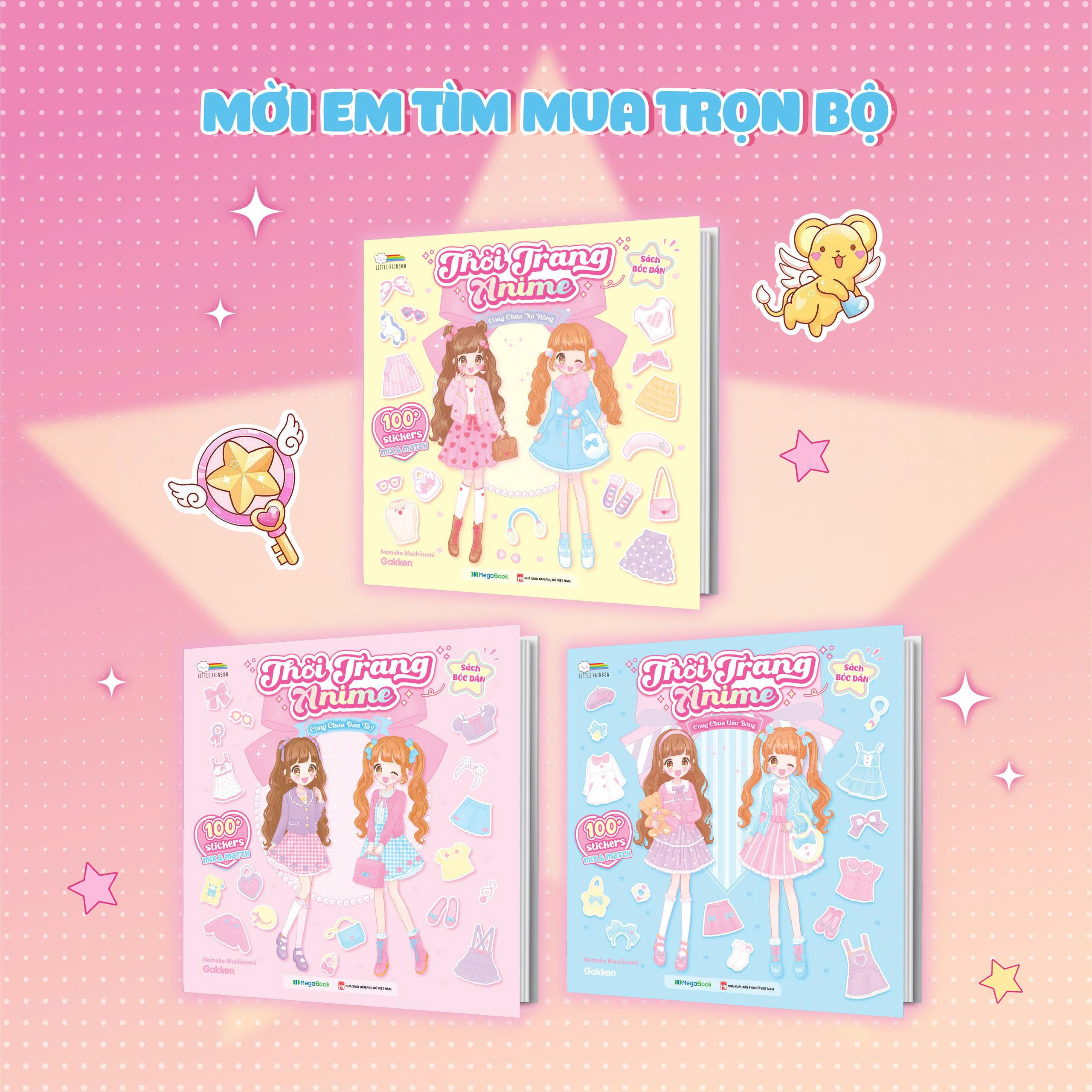 Thời Trang Anime (100+ Stickers Dễ Thương) - Sách Bóc Dán Sticker Thời Trang Cho Bé Gái - ảnh 7