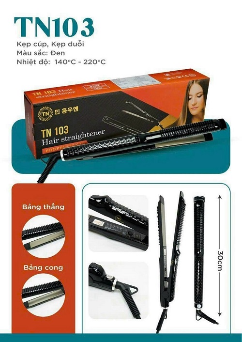 Máy Duỗi Tóc Điều Chỉnh 5 Mức Nhiệt Độ Phù Hợp Nhiều Loại Tóc, Có Thể Duỗi Uốn Tạo Kiểu