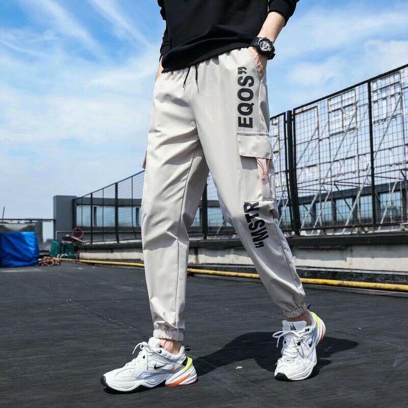 Quần jogger nam túi hộp phong cách đường phố, chất gió dù cao cấp mềm mịn E02