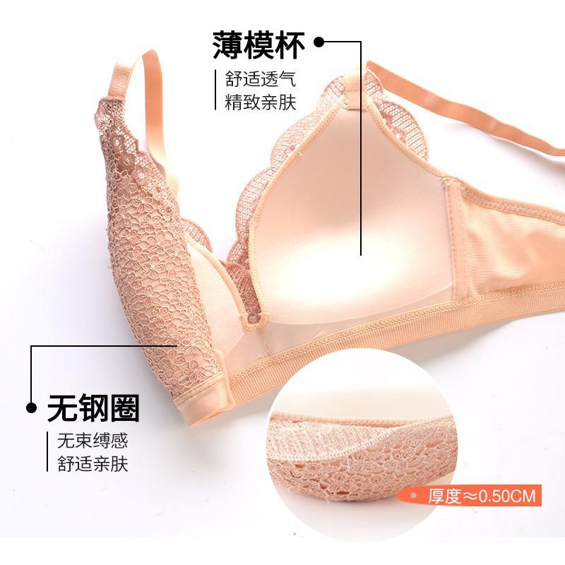 Áo lót nữ xuất nhật áo ngực đệm mỏng 34-36-38 ren hoa đào