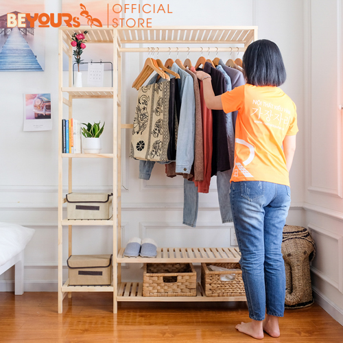 Tủ Treo Quần Áo Gỗ BEYOURs Size Khổng Lồ - Double Hanger Lắp Ráp Dễ Dàng - Nội Thất Phòng Ngủ