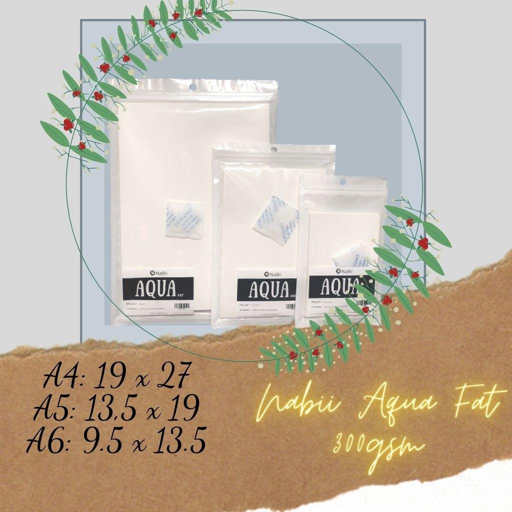 Giấy vẽ màu nước Nabii Aqua Fat 300gsm - Tệp 16 tờ