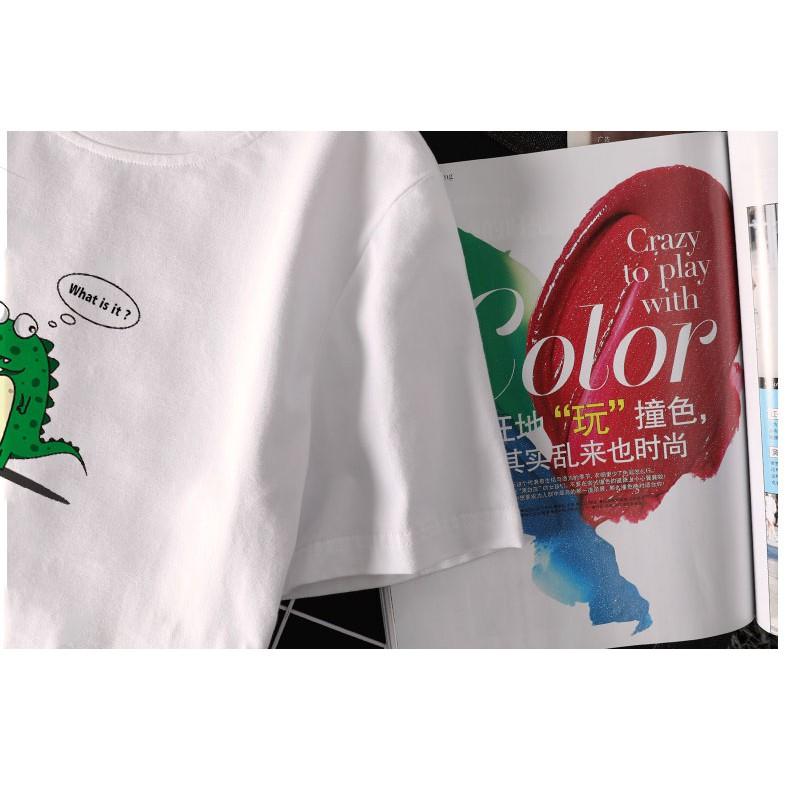 Áo thun tay lỡ khủng long đáng yêu unisex