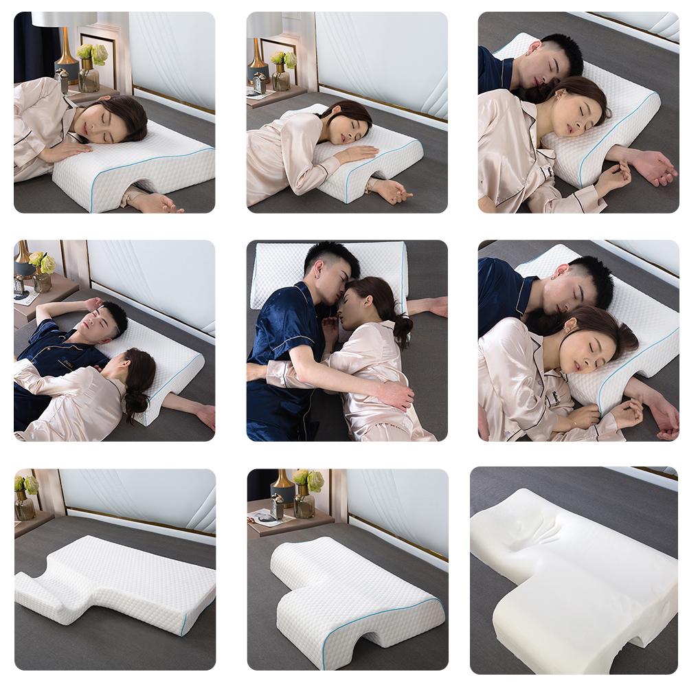 Qczx Mút Chăn Ga Gối Đàn Hồi Chậm Áp Gối Sức Khỏe Cổ Cặp Đôi Gối Đa Năng Chống Áp Lực Tay Gối