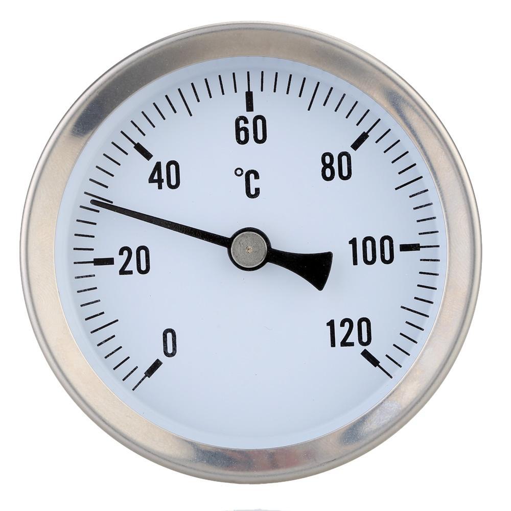 63mm 0-120°C Home Metal Dial Thermometer with Spring Temperature Gauge