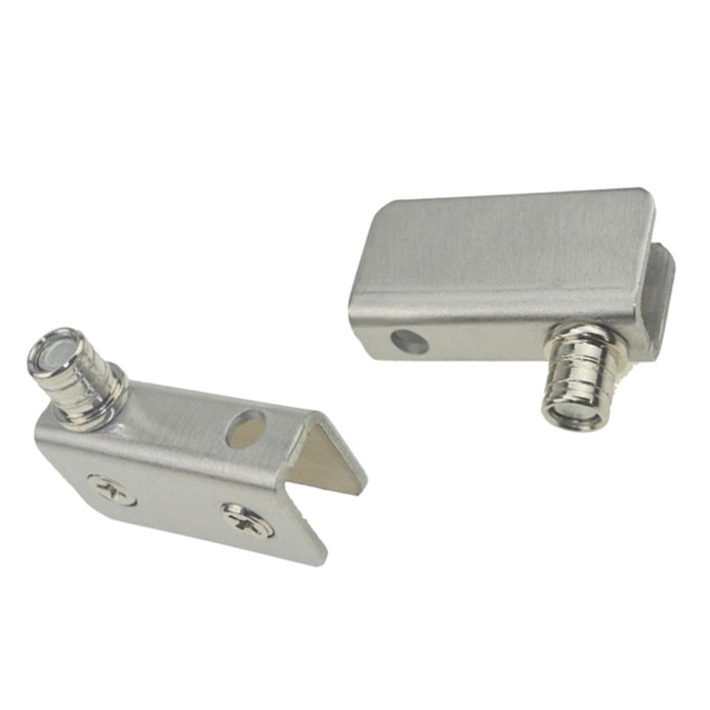 2-20pack 2PCS Stainless Steel Door Glass Pivot Clamps Cabinet Door Hinge S