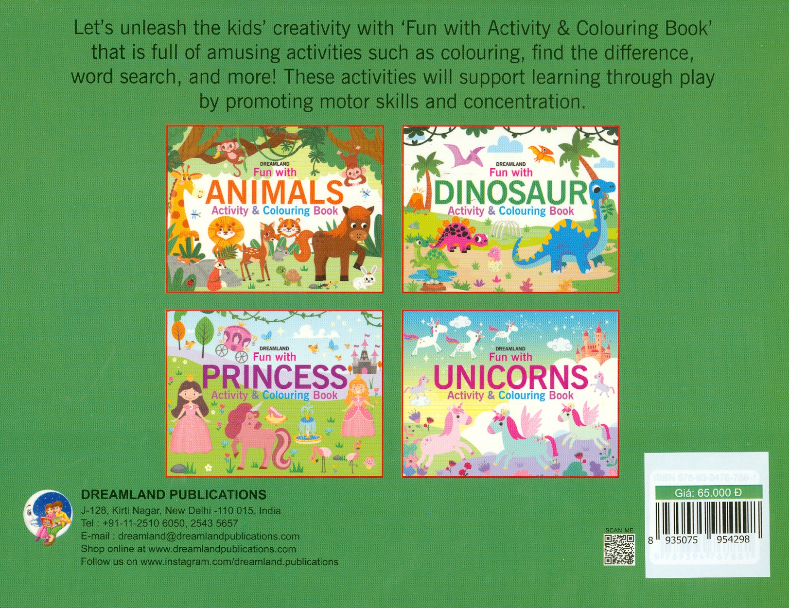Fun With Animal Activity & Colouring Book (Sách Tô Màu Cho Trẻ Em - Vui Cùng Động Vật)