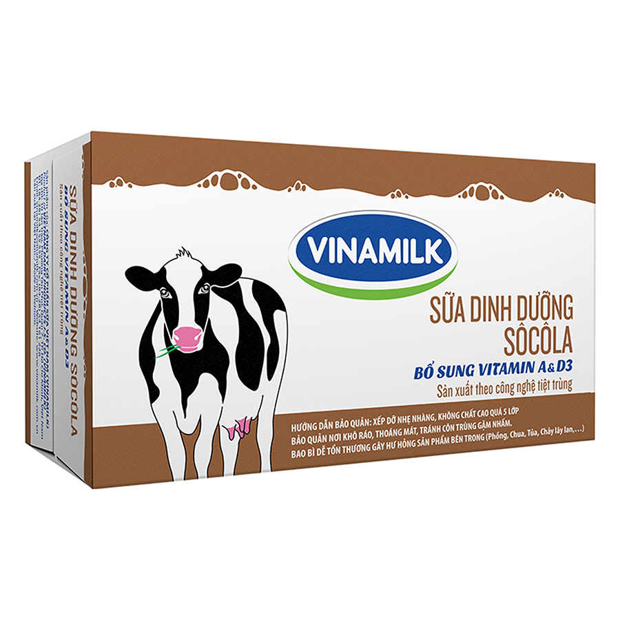 Thùng 48 Bịch Sữa Dinh Dưỡng Vinamilk Sôcôla (220ml / Bịch)