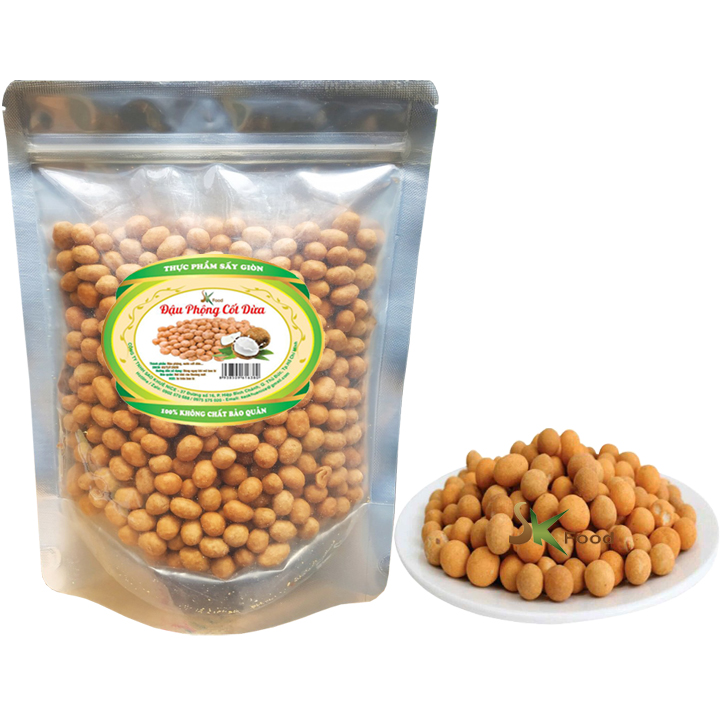 1KG ĐẬU PHỘNG DA CÁ CỐT DỪA THƯƠNG HIỆU SK FOOD
