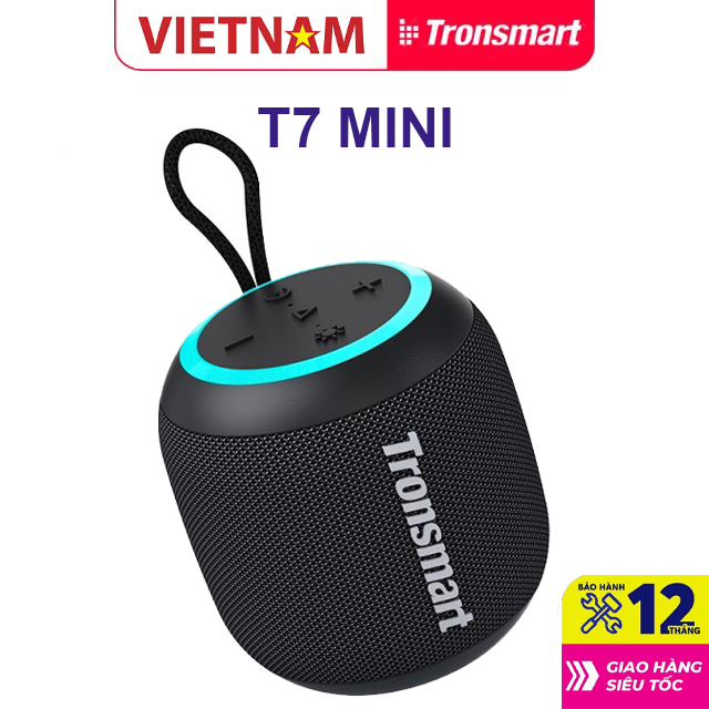 Loa Bluetooth Tronsmart T7 Mini Công suất 15W Âm thanh siêu trâm, Chống nước IPX7 - Hàng chính hãng
