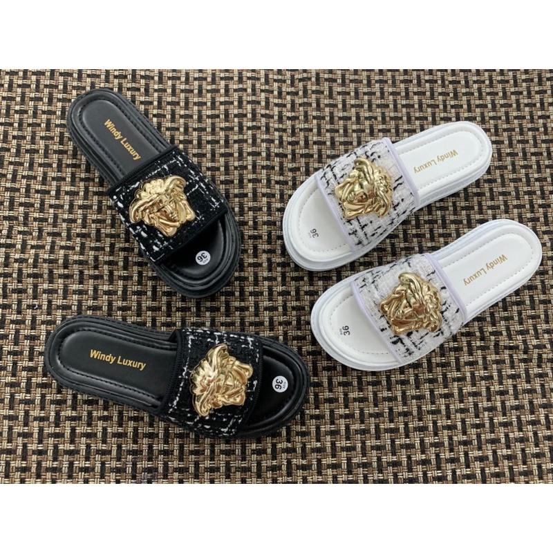 Dép quai ngang đế bánh mì cao