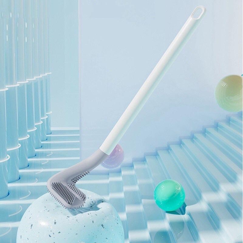 Chổi Cọ Toilet Silicon Mẫu Mới Thông Minh, Chổi cọ Bồn Cầu Nhà Vệ Sinh Siêu Sạch