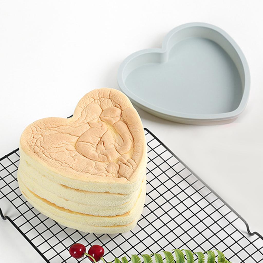 Silicone Cake Mold Cake Heart Shape Mousse Cake Moulds  6Inch Blue