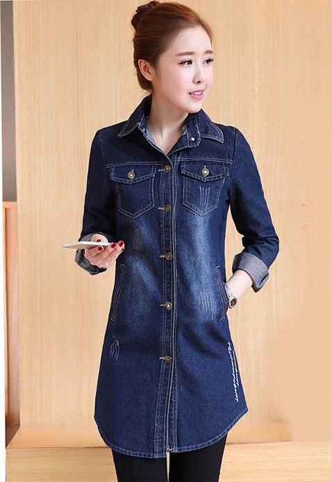 ÁO KHOÁC JEAN THÊU CHỨ LƯNG AK606AK