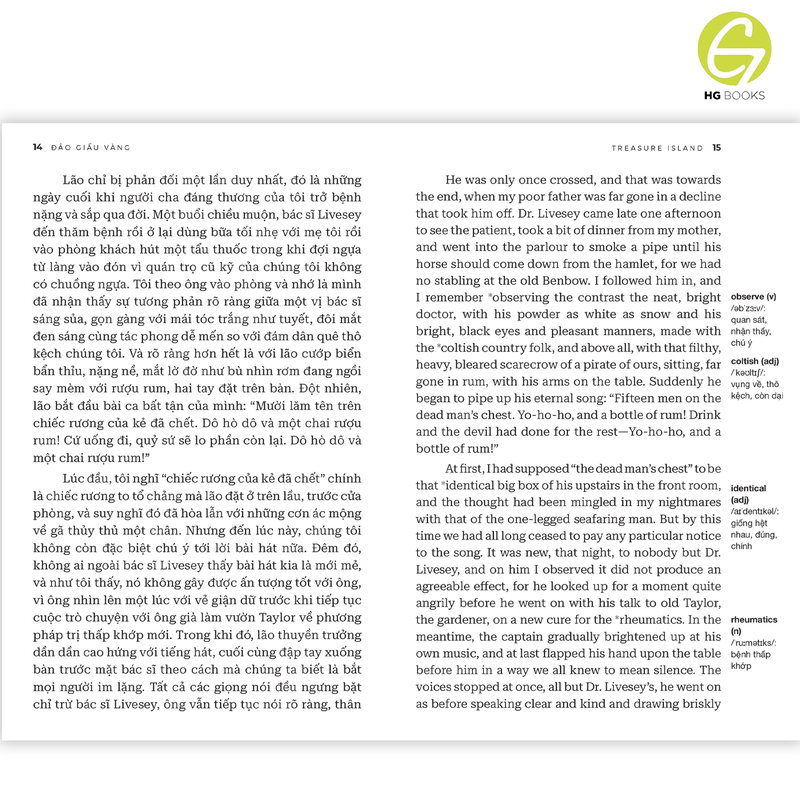 Đảo giấu vàng - Sách song ngữ kinh điển, có note từ vựng, tặng kèm file nghe - HG Books