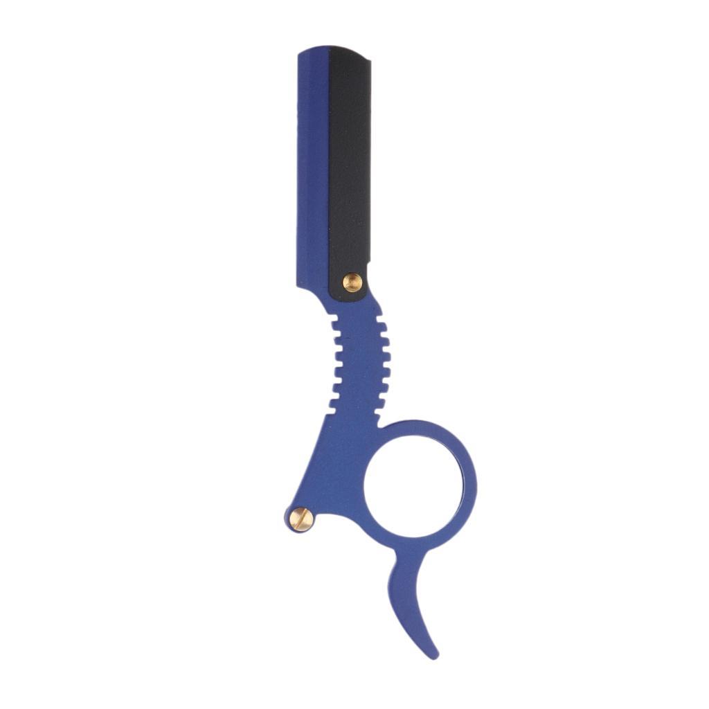 Men's Gift, Anti Slip Handle Straight Edge Razor, Fine Quality Zinc Alloy Salon Barber Razor, Folding Manual Shaver - Classic Style, Rust Resistant